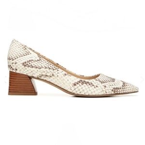 Franco Sarto snakeskin print block heel low pumps 6.5M